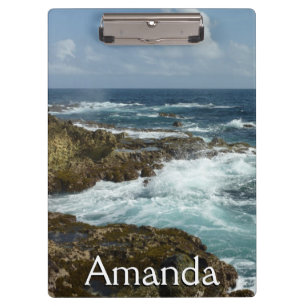 Porte-bloc Côte rocheuse d'Aruba et océan bleu