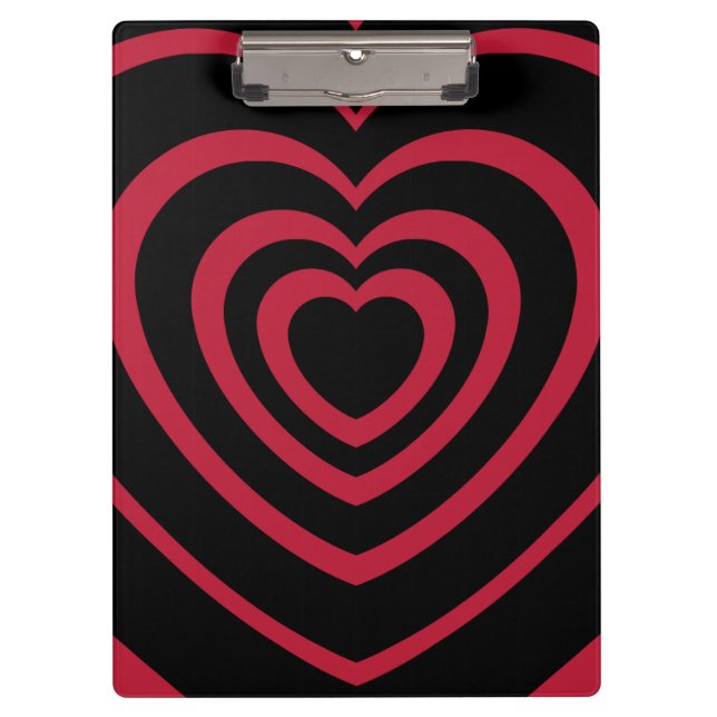 Porte-bloc Couche rouge et noir Coeur esthétique (Devant)