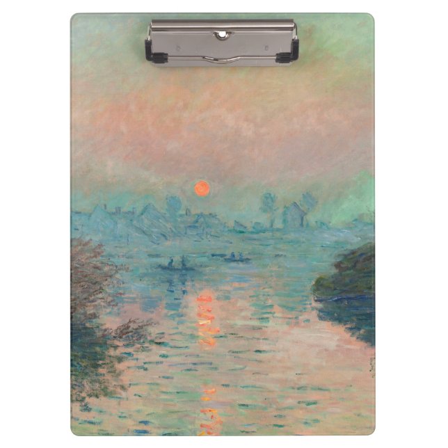 Porte-bloc Coucher de soleil de Monet sur la Seine Impression (Devant)
