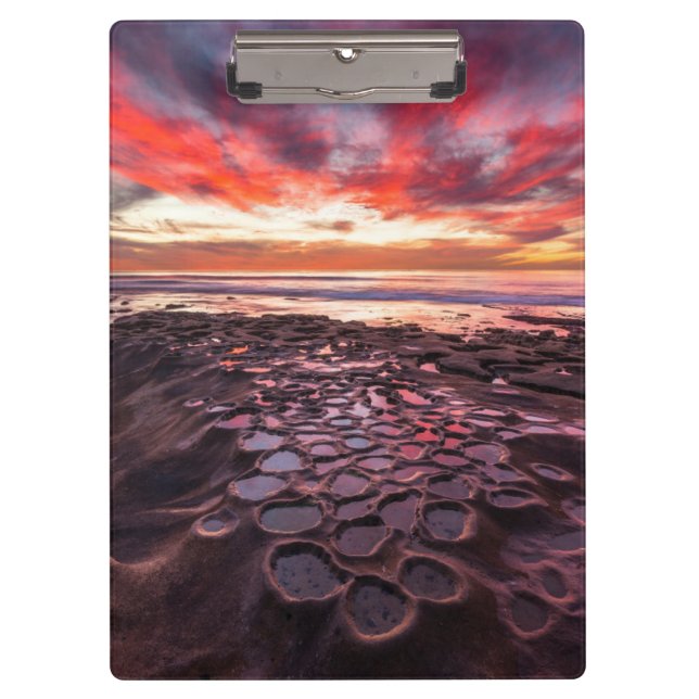 Porte-bloc Coucher de soleil incroyable aux bassins de marée (Devant)