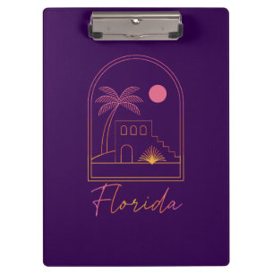 Porte-bloc Coucher de soleil rétro ambiance Floride