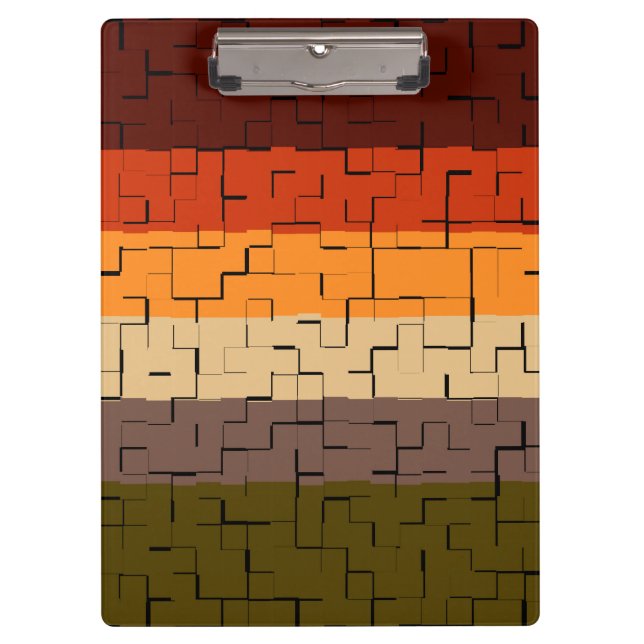 Porte-bloc Couleur d'automne Abstraites bandes (Devant)