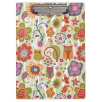Couleur florale et hibou