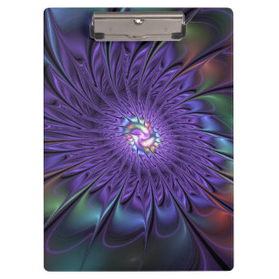 Porte-bloc Couleur tendance moderne abstraite fleur fractale