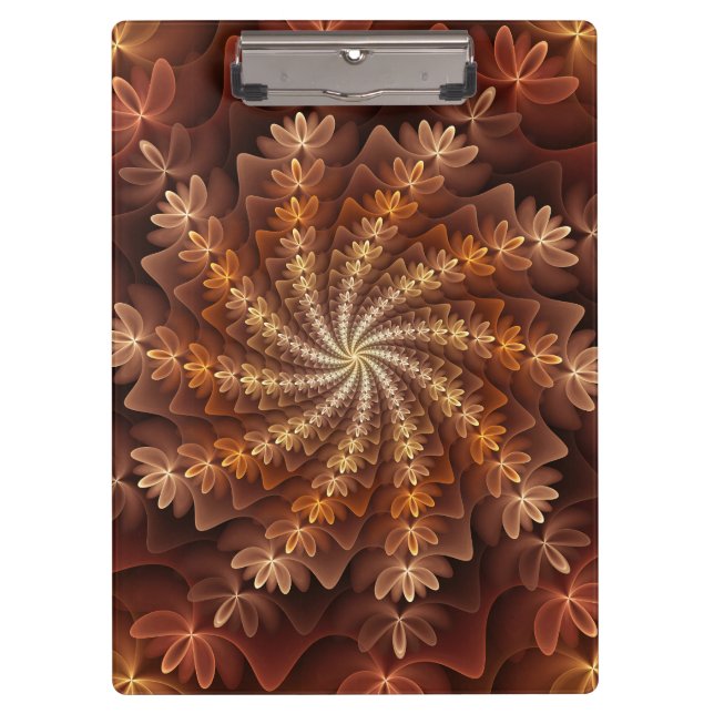 Porte-bloc Couleurs chaudes, Trippy Moderne Motif d'art fract (Devant)