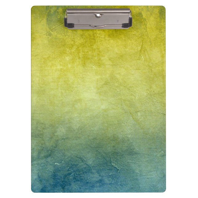 Porte-bloc Couleurs de Grunge - Jaune & Bleu (Devant)