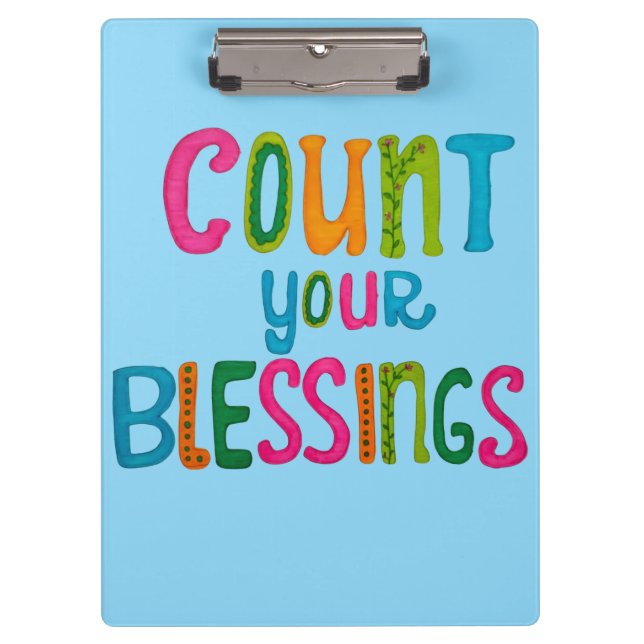 Porte-bloc Count your Blessings (Devant)