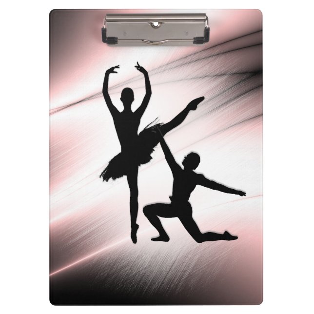 Porte-bloc Couple de danse de ballet accent rose (Devant)