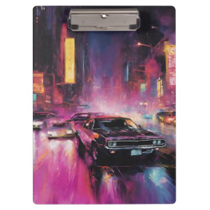 Porte-bloc Course de rue nocturne dans la ville animée