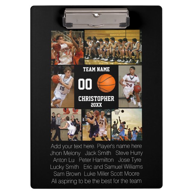 Porte-bloc Couverture en molleton de collage photo de basket- (Devant)