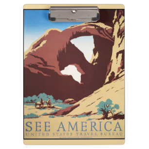 Porte-bloc Cow-boy Désert Vintage Western Chevaux 