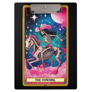 Porte-bloc Cowgirl Tarot Squelette – Squelette Western Unique
