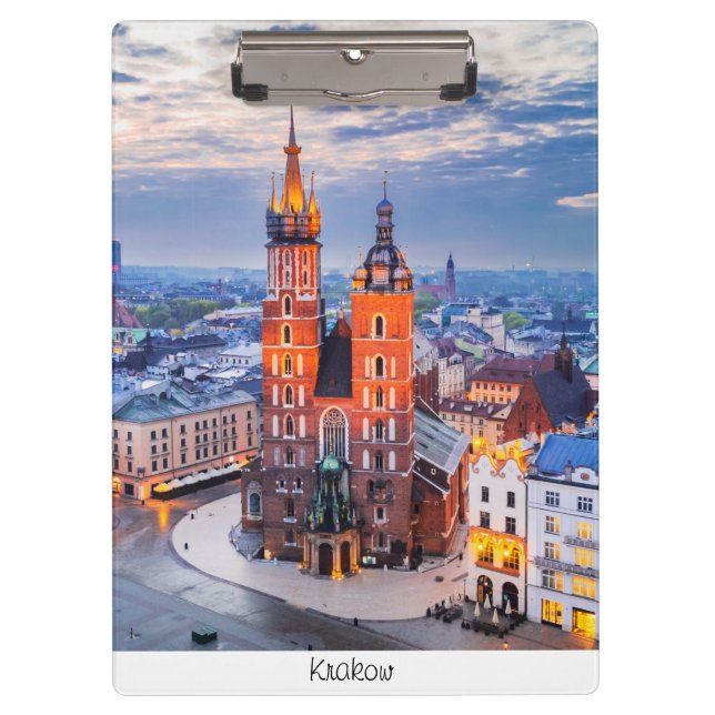 Porte-bloc Cracovie nuit en Pologne (Devant)