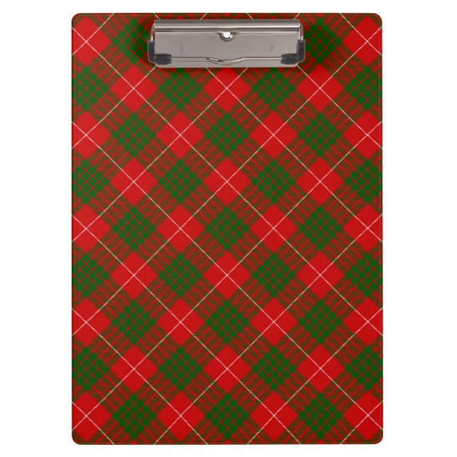 Porte-bloc Crawford tartan rouge vert plaid (Devant)