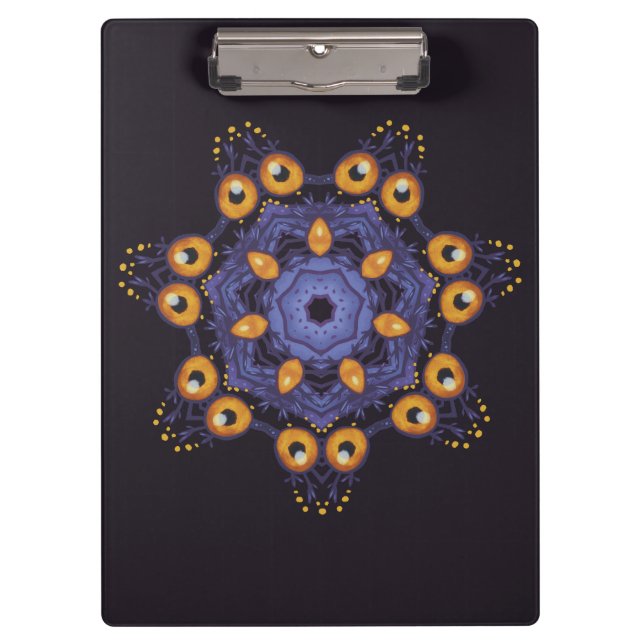 Porte-bloc Créature de mandala mignonne et effrayante pour l' (Devant)