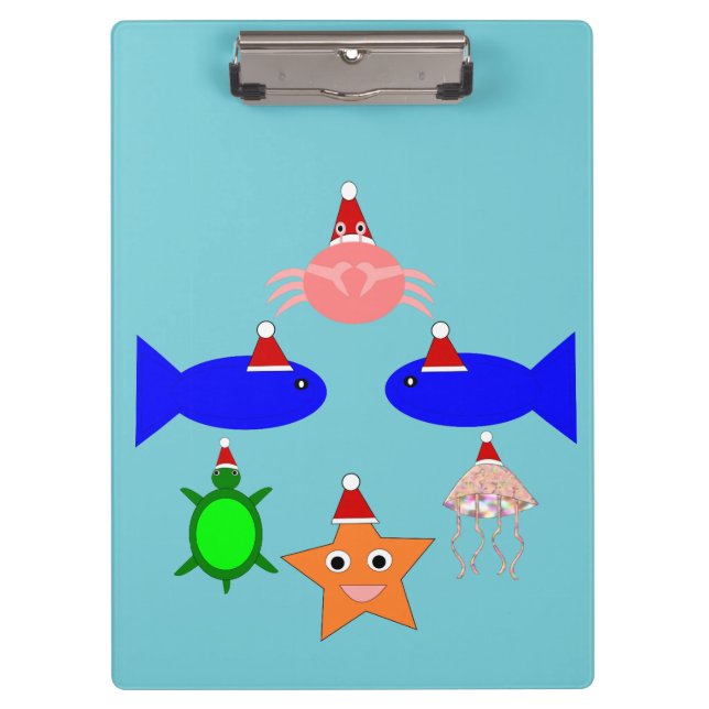 Porte-bloc Créatures de la mer de Noël (Devant)