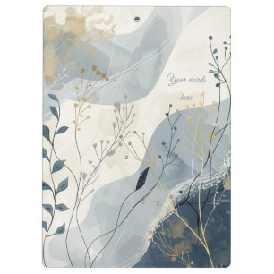 Porte-bloc Créez Votre Propre Floral Bleu Brumeux Minimaliste