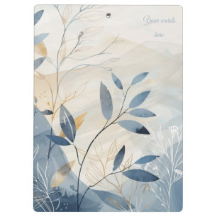 Porte-bloc Créez Votre Propre Floral Minimaliste Bleu Doré