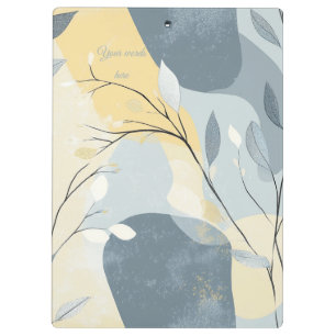 Porte-bloc Créez Votre Propre Floral Minimaliste Bleu Gris Do
