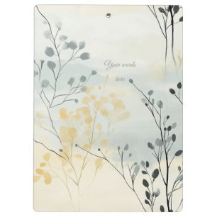 Porte-bloc Créez Votre Propre Floral Minimaliste Gris Bleu Ja