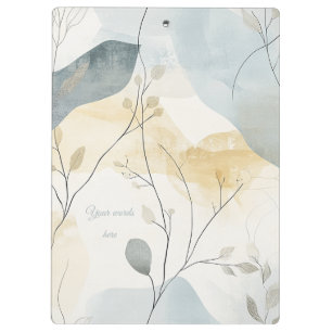 Porte-bloc Créez Votre Propre Floral Minimaliste Gris Brumeux