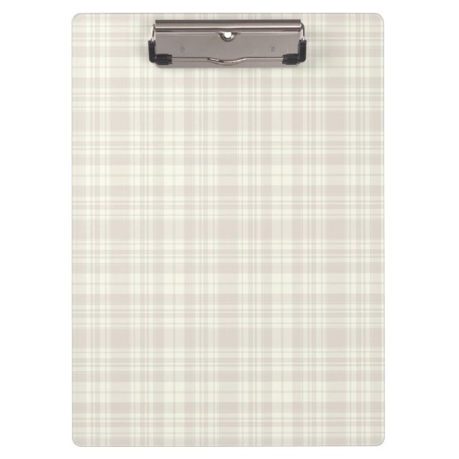 Porte-bloc Crème de plaid de tartan et no. 66 de beige (Devant)