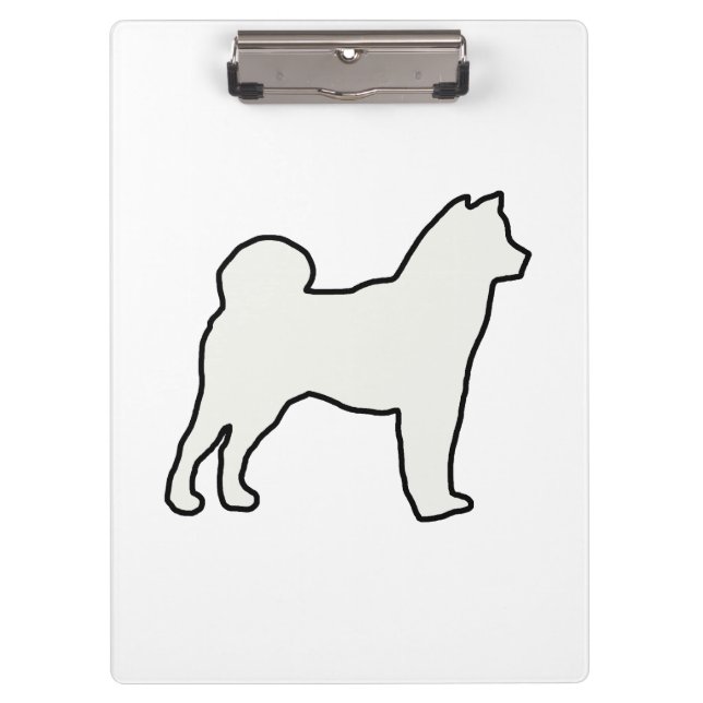 Porte-bloc Crème silhouette de Shiba Inu (Devant)