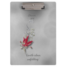 	Crimson Butterfly Bloom clipboard 