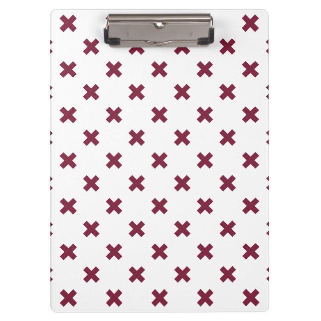 Porte-bloc Crochets Mulberry sur blanc (Devant)