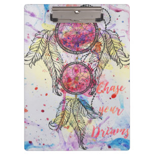 Porte-bloc Croquis en aquarelle Dreamcatcher "Chase your Drea
