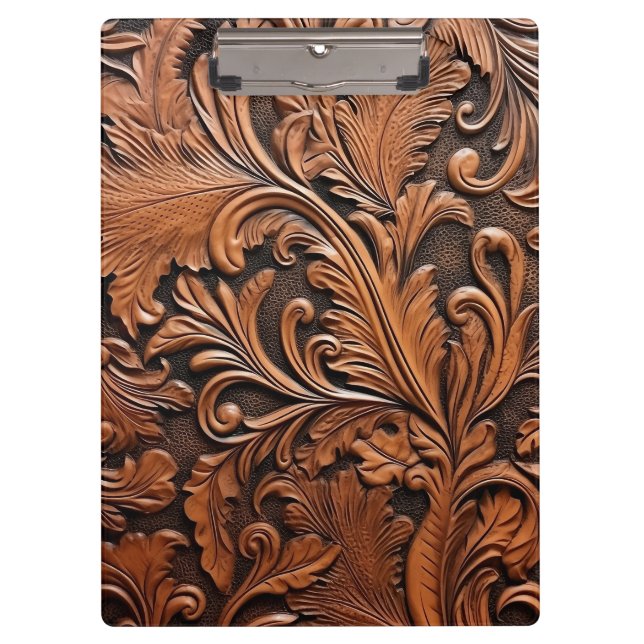 Porte-bloc Cuir à outils rustique (Devant)