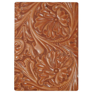 Porte-bloc cuir usiné de pays occidental de motif de