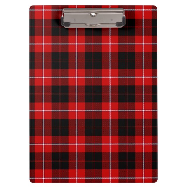 Porte-bloc Cunningham Tartan rouge noir (Devant)