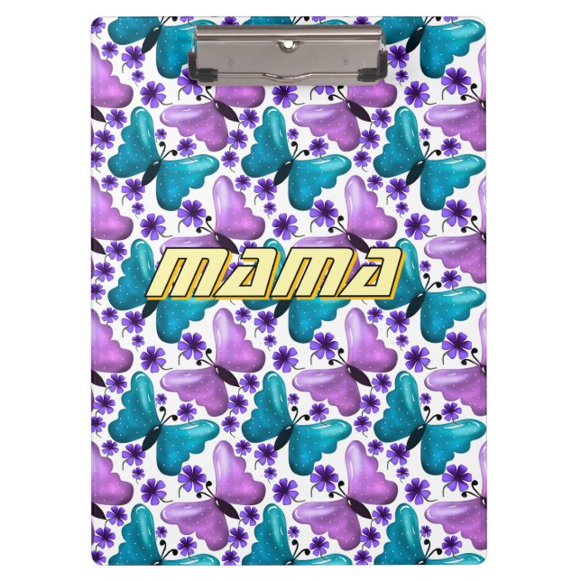 Porte-bloc Custom and personalized butterfly floral  (Devant)