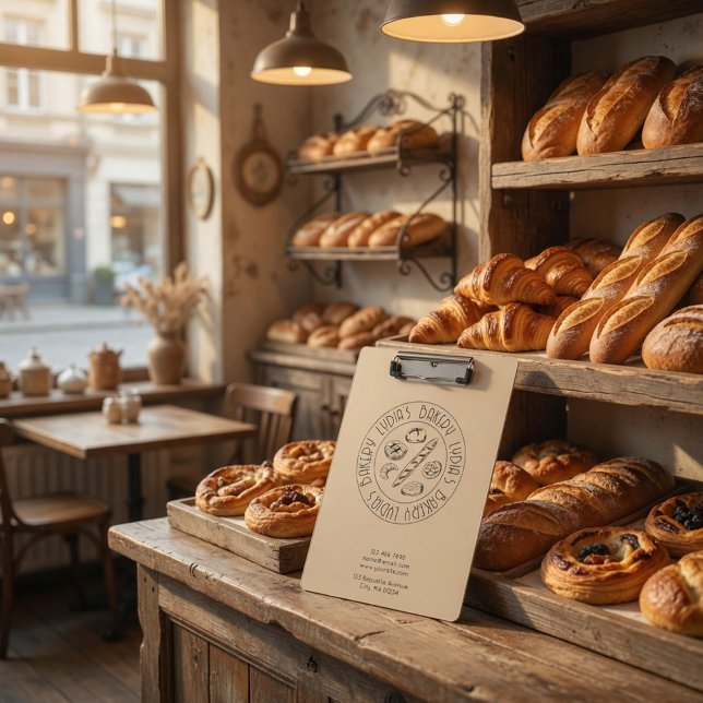 Porte-bloc Custom Bakery Logo Clipboard (Créateur téléchargé)