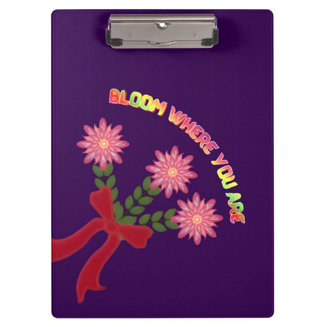 Porte-bloc Custom Bloom Where You Are Spring Floral Gift (Devant)