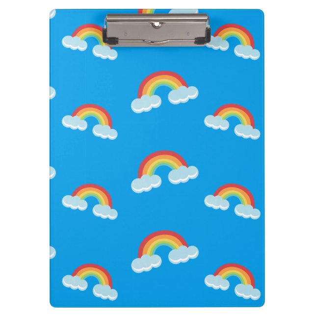 Porte-bloc Cute arc-en-ciel avec Motif nuages (Devant)