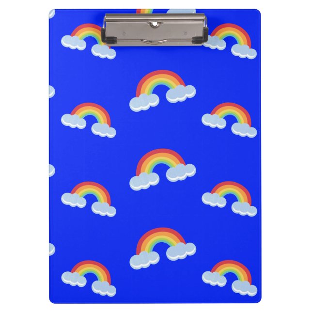 Porte-bloc Cute arc-en-ciel avec Motif nuages (Devant)