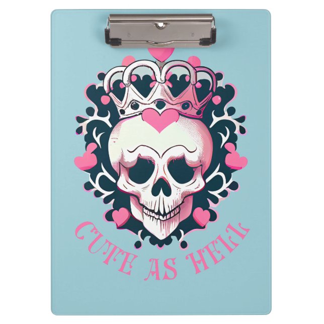 Porte-bloc Cute as Hell Crâne (Devant)