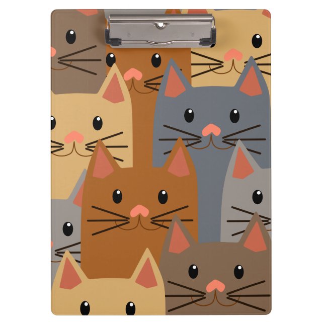 Porte-bloc Cute Cats Colorful Cat Visage Collage (Devant)