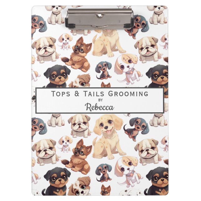 Porte-bloc Cute Chien Chien Grooming (Devant)