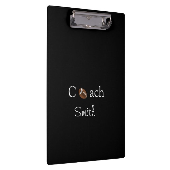 Porte-bloc Cute Coach Football Sports Black Clipboard  (Swatch)