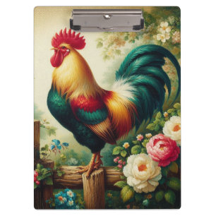 Porte-bloc Cute coq rustique/vintage