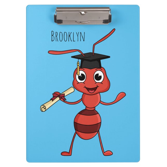 Porte-bloc Cute happy red ant cartoon (Devant)