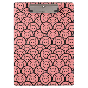 Porte-bloc Cute Kawaii Pink Piglets & Piglets Motif Vector Ar