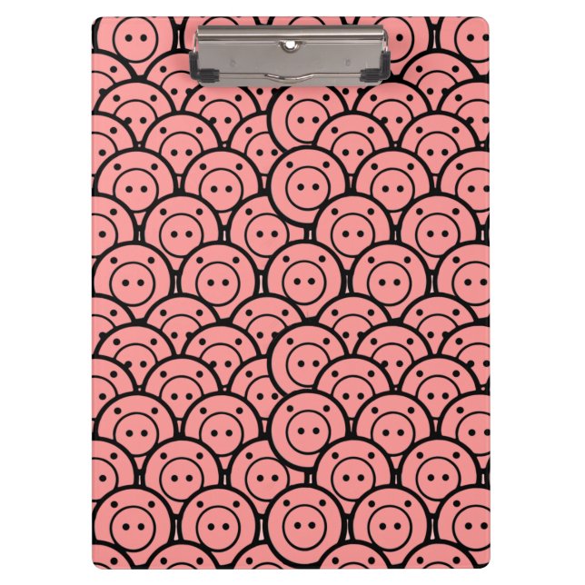 Porte-bloc Cute Kawaii Pink Piglets & Piglets Motif Vector Ar (Devant)