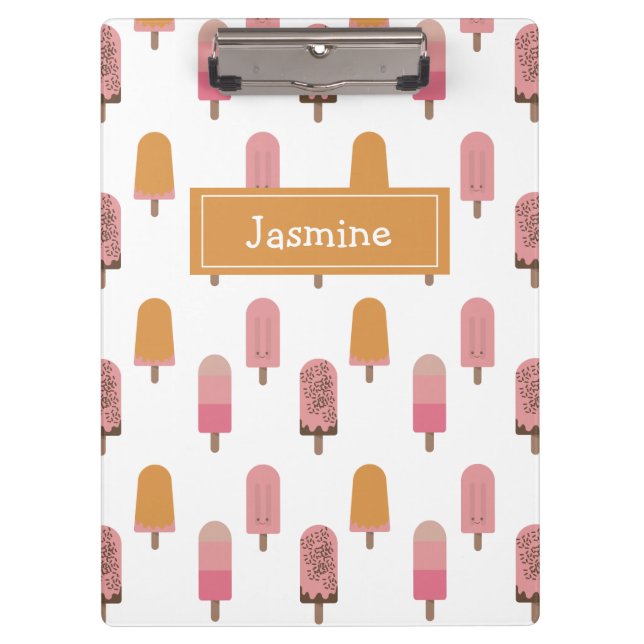 Porte-bloc Cute Kawaii Popsicle Iced Pops Lolly Soins d'été (Devant)