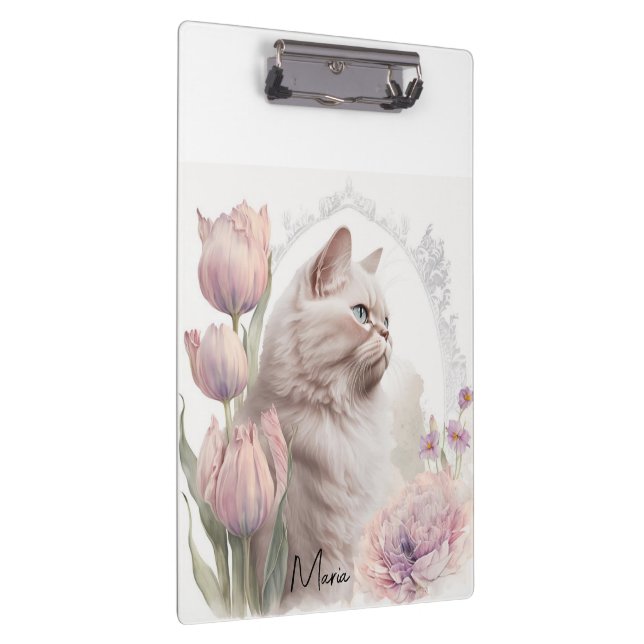 Porte-bloc Cute Kitten Cats Floral Clipboard  (Swatch)