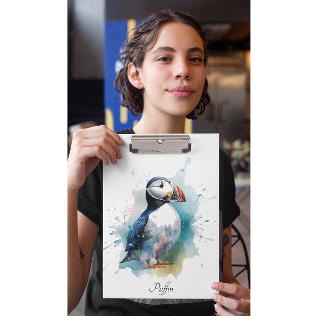 Porte-bloc Cute macaron en bleu aquarelle (Créateur téléchargé)