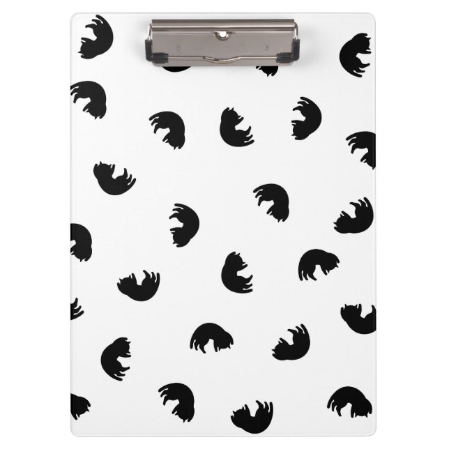 Porte-bloc CUTE Motif de chat noir et blanc (Devant)